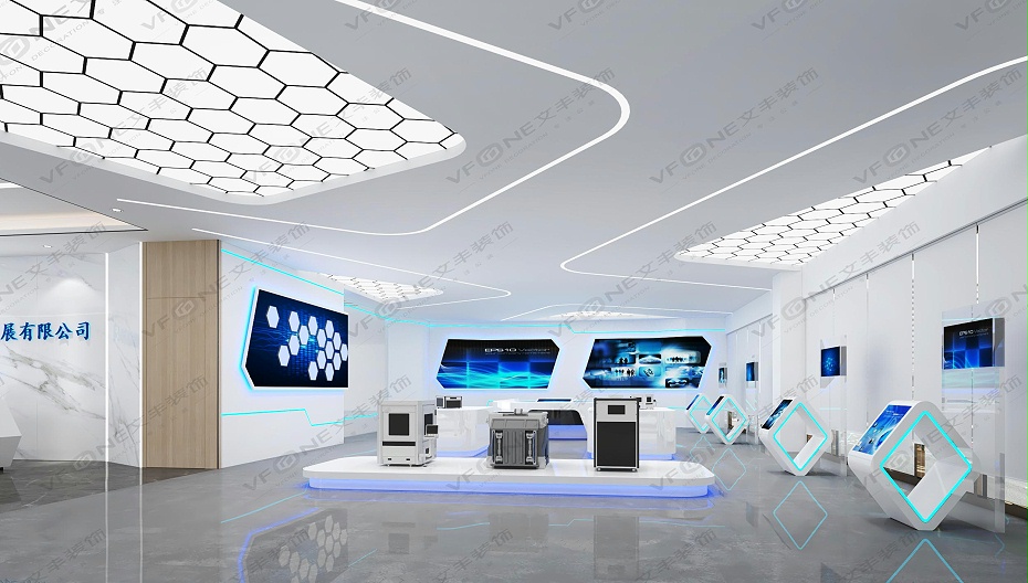 深圳科技展厅设计效果图案例_数字产品展厅设计-卓讯达科技展厅设计