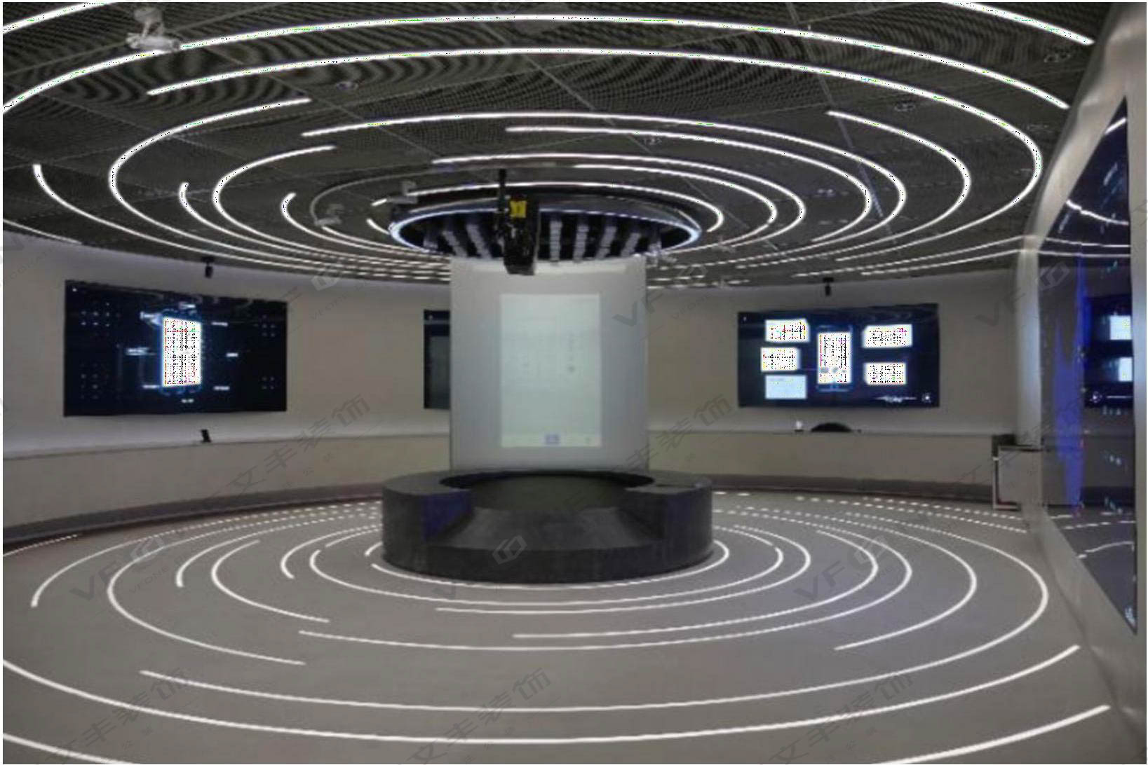 百度企业展厅装修设计| 前卫而科幻的层次感充满无限可能